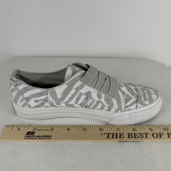 Jenn Ardor Womens Size 6.5 Gray Animal Print Slip On Laceless Canvas Sneakers - Picture 13 of 13